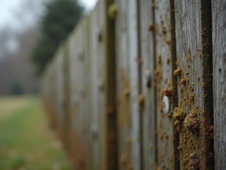 Wood fence after professional cleaning